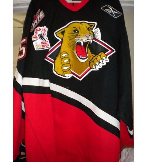 Custom WHL Prince George Cougars 2006 Andy Rogers Road Hockey Jersey Black